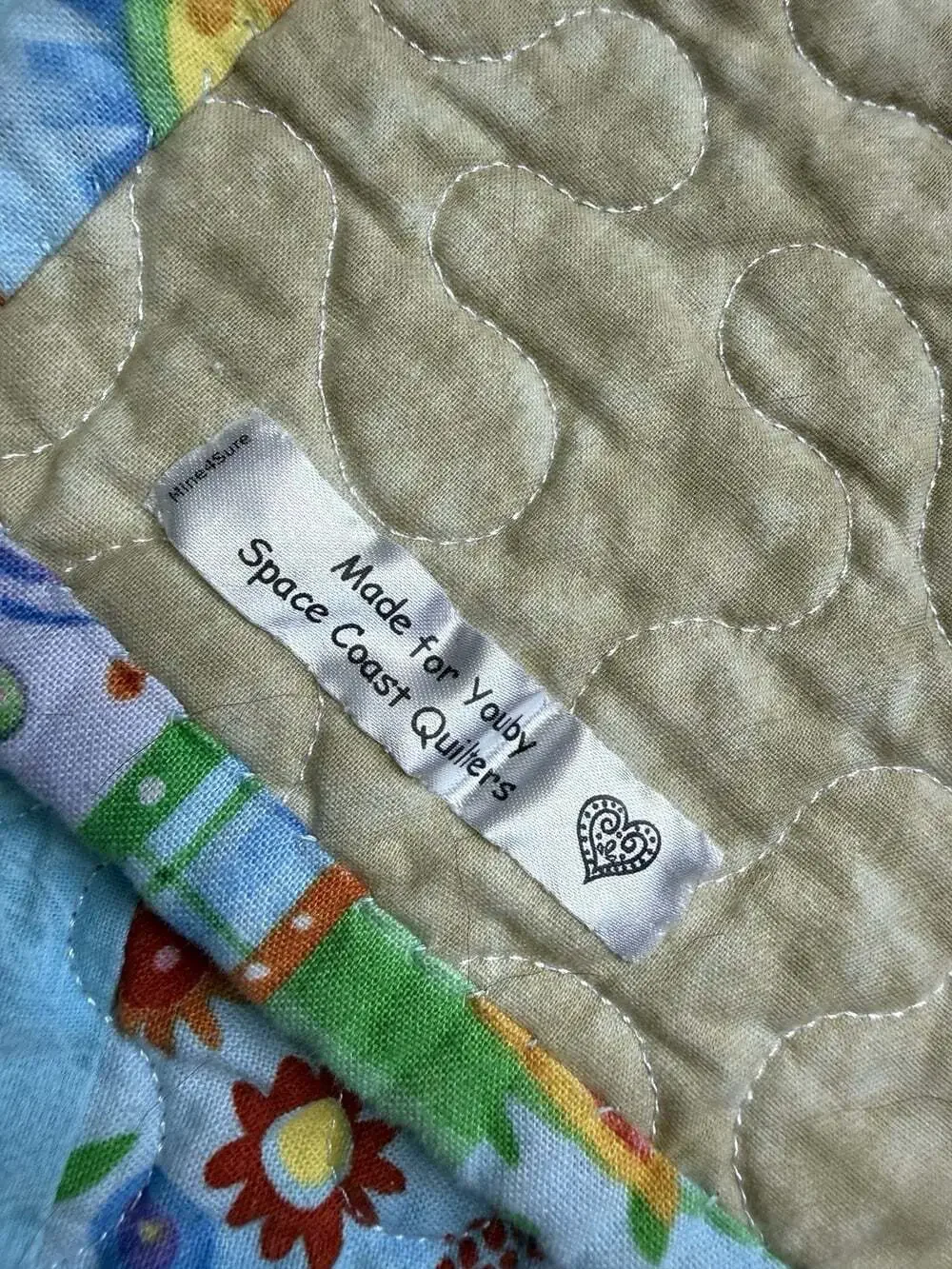Handmade Baby/Toddler Quilt.  50”x39” Butterflies, Sunshine, multi-color